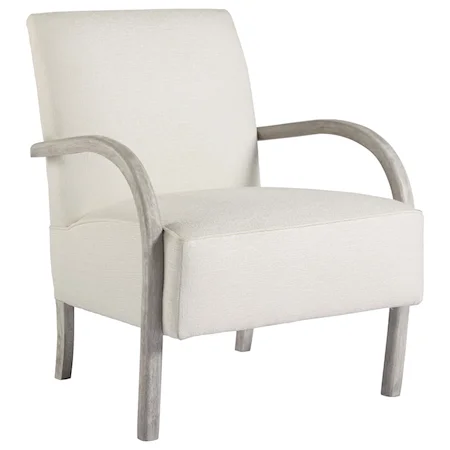 Bahia Honda Accent Chair with Rounded Wood Arms